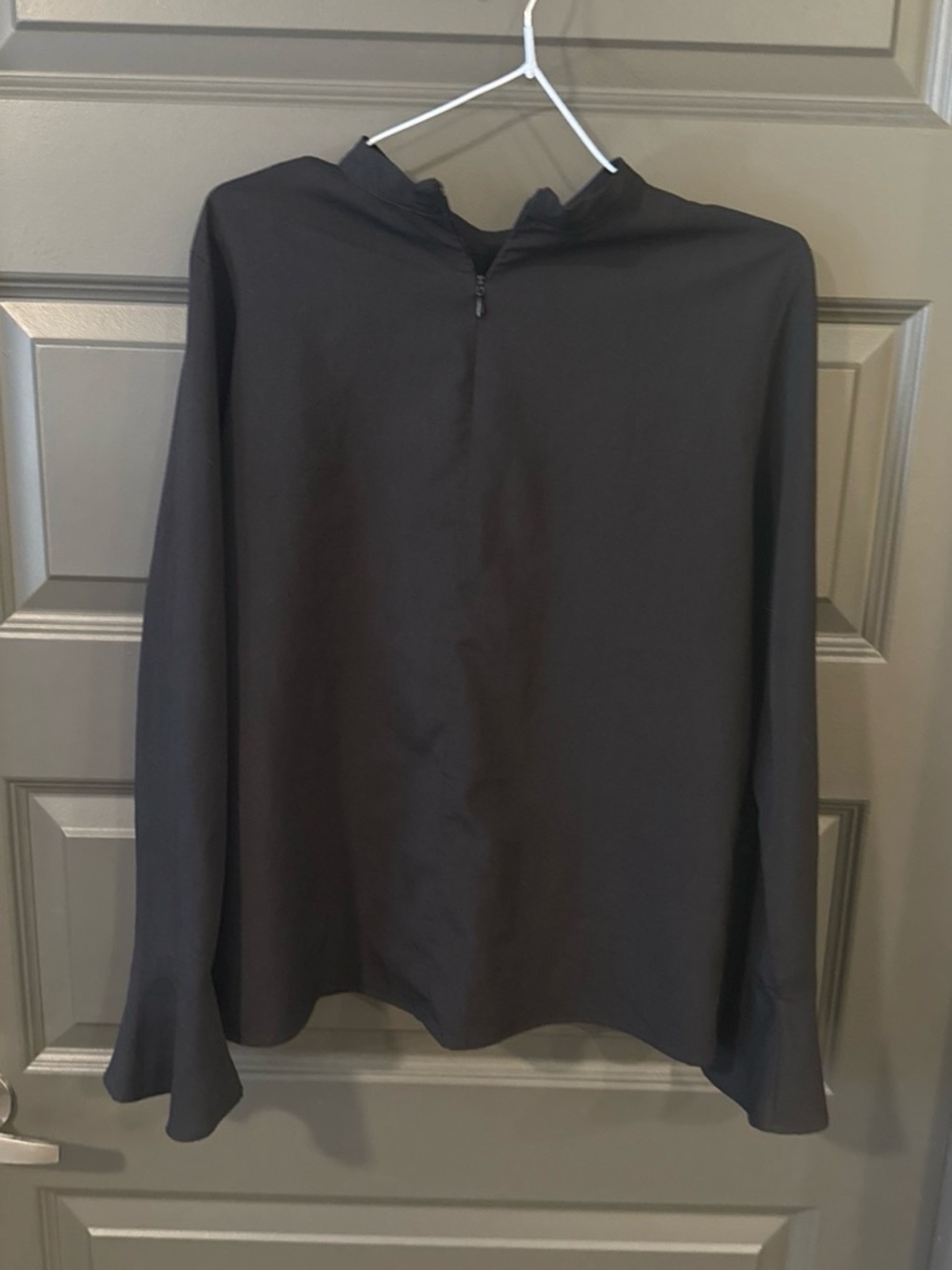 Seven Seven Black Mock Neck Long Sleeve Blouse Size L Womens
